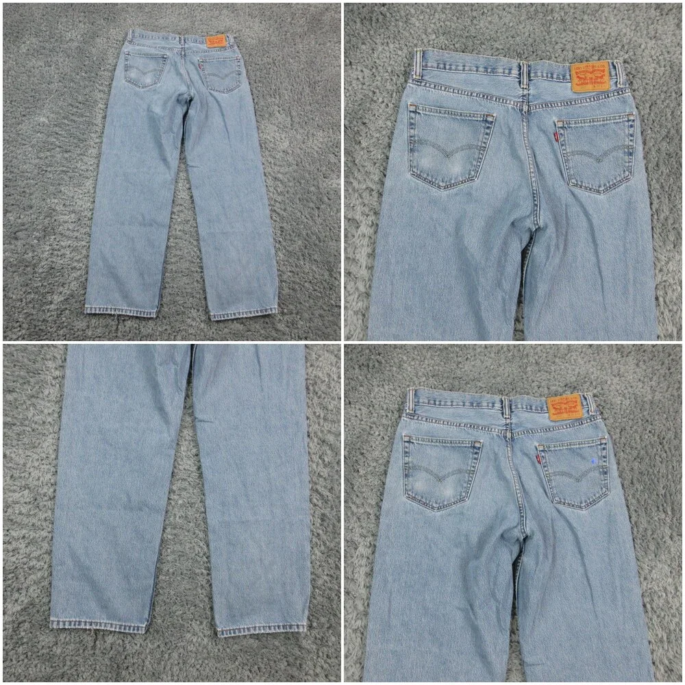 Levi's 550 Jeans Mens 36x32 Blue Relaxed Fit Tapered Leg Denim Pants 35x30.5*